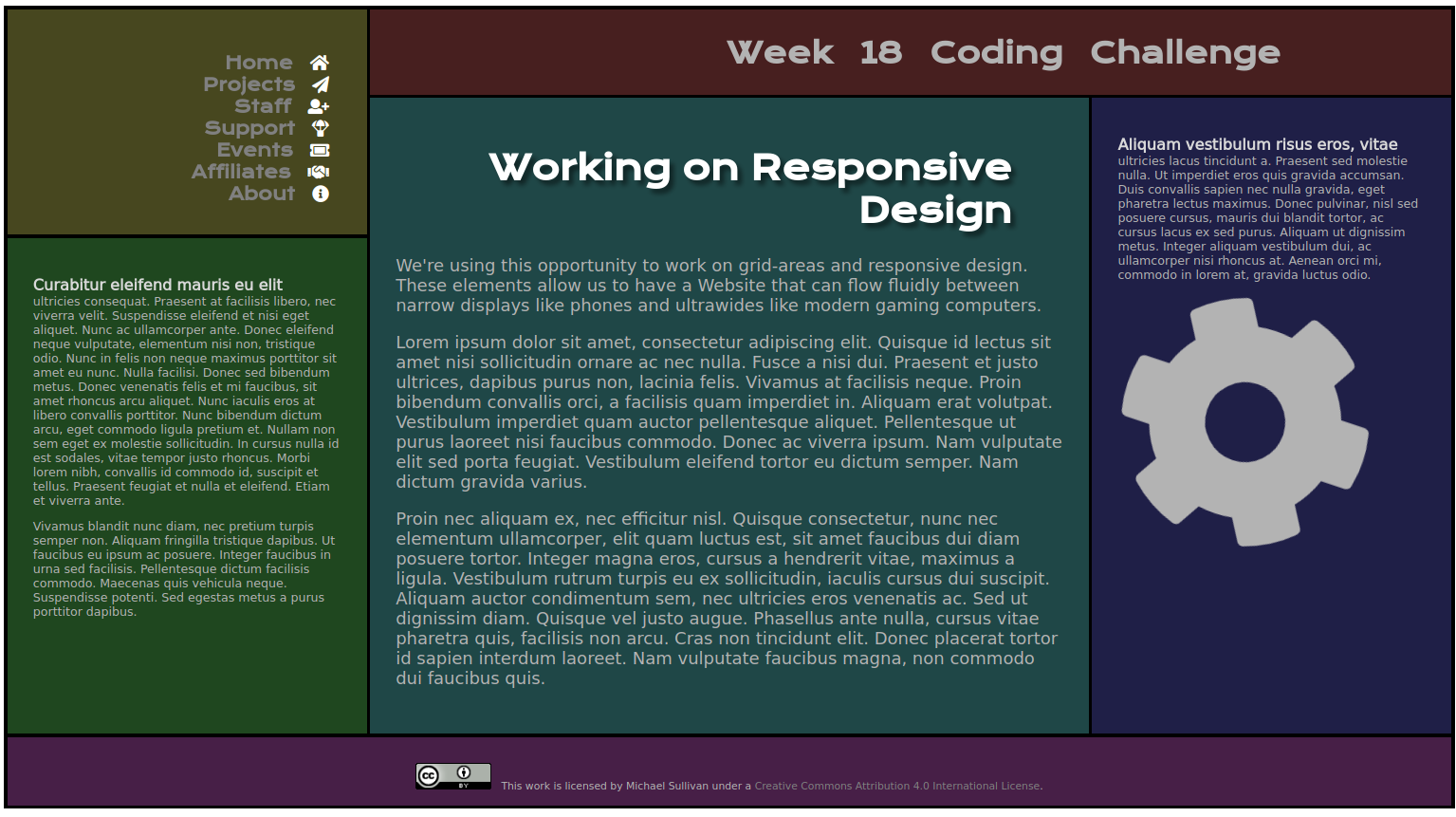 week eighteen content